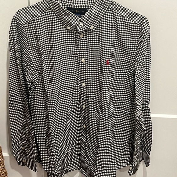 Ralph Lauren Black and White Casual Button Down Shirt - Picture 1 of 4